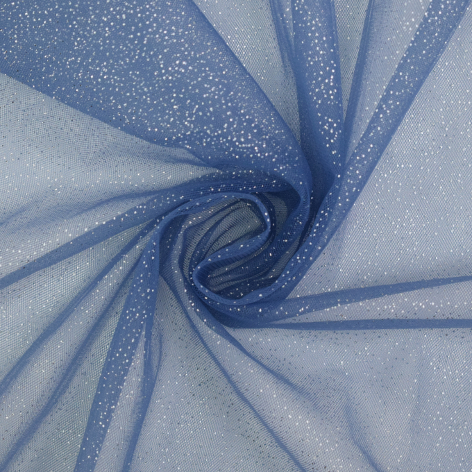 Soft tule glitter, duivenblauw