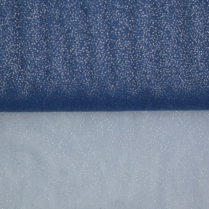 Soft tule glitter, duivenblauw