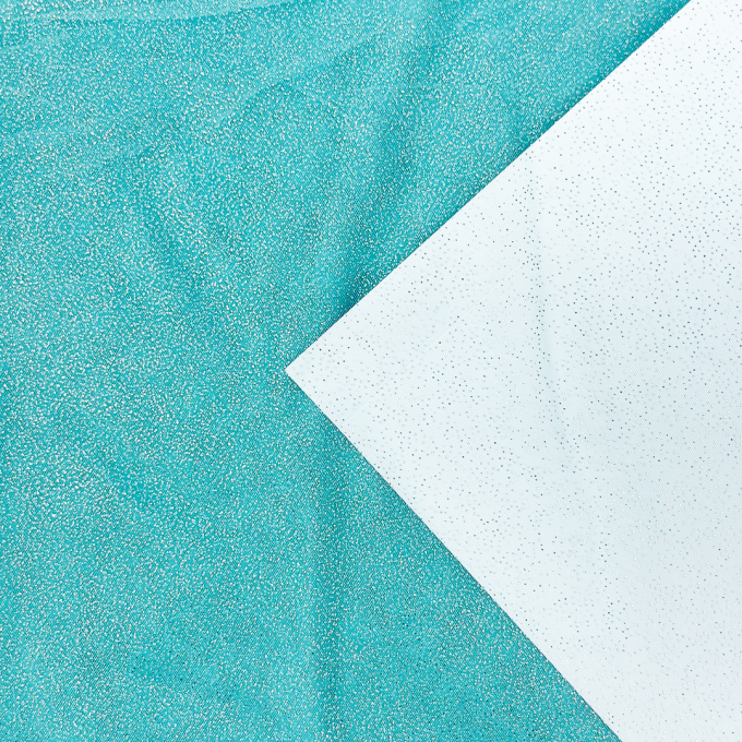 Tissu tulle souple glitter, turquoise
