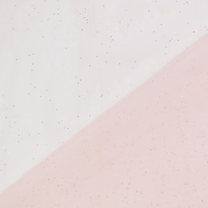 Tissu tulle souple Paillettes brillantes, rose