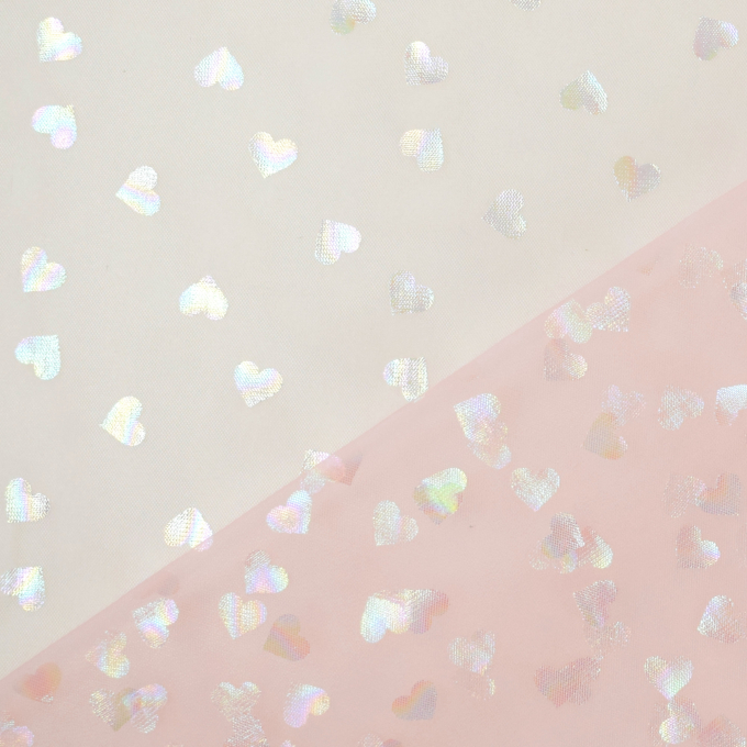 Soft tule Shiny Hearts, roze