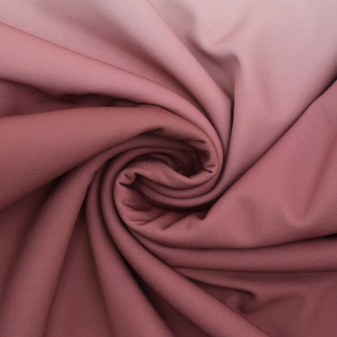 Tissu softshell déperlant Dégradé de couleurs, vieux rose