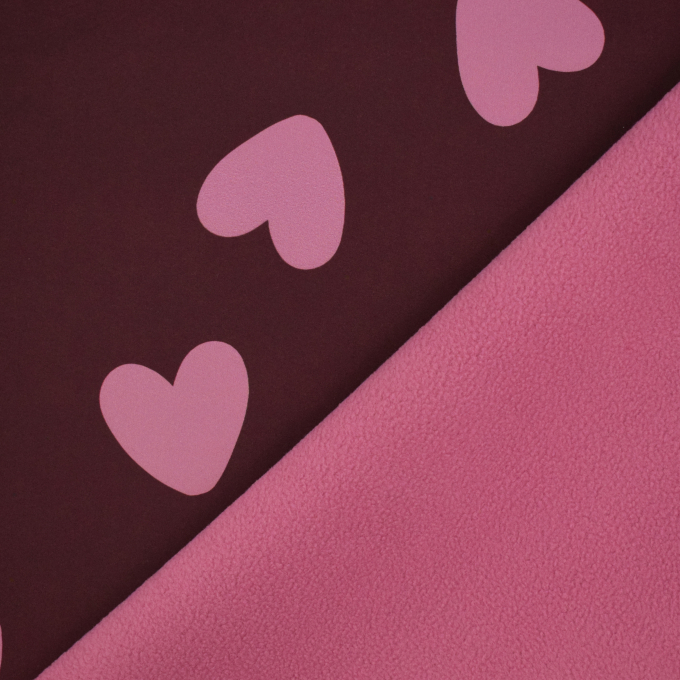 Softshell hartjes, wijnrood