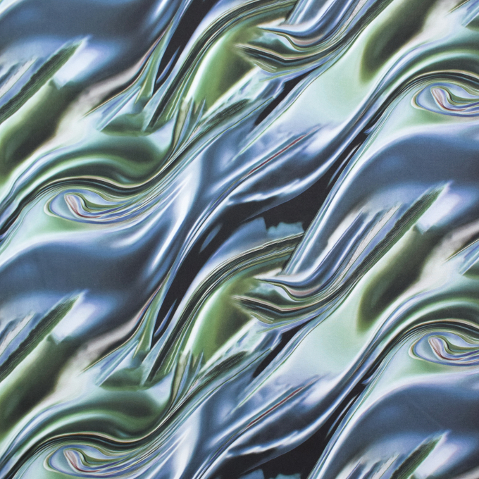 Tissu softshell déperlant Liquid Metal, vert