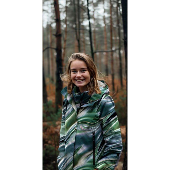 Tissu softshell déperlant Liquid Metal, vert