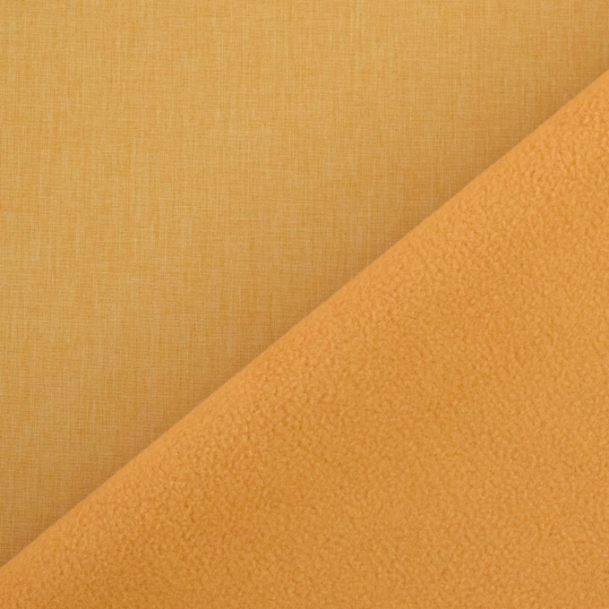 Tissu softshell, jaune moutarde chiné