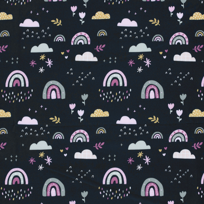 Softshell Rainbow Love, donkerblauw