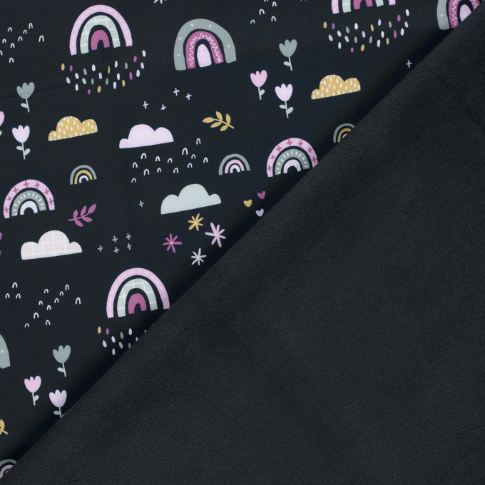 Softshell Rainbow Love, donkerblauw