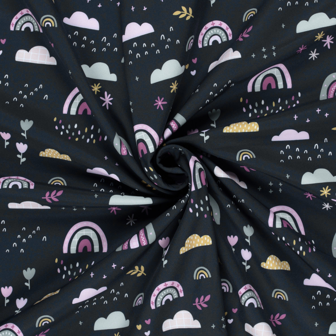 Softshell Rainbow Love, donkerblauw