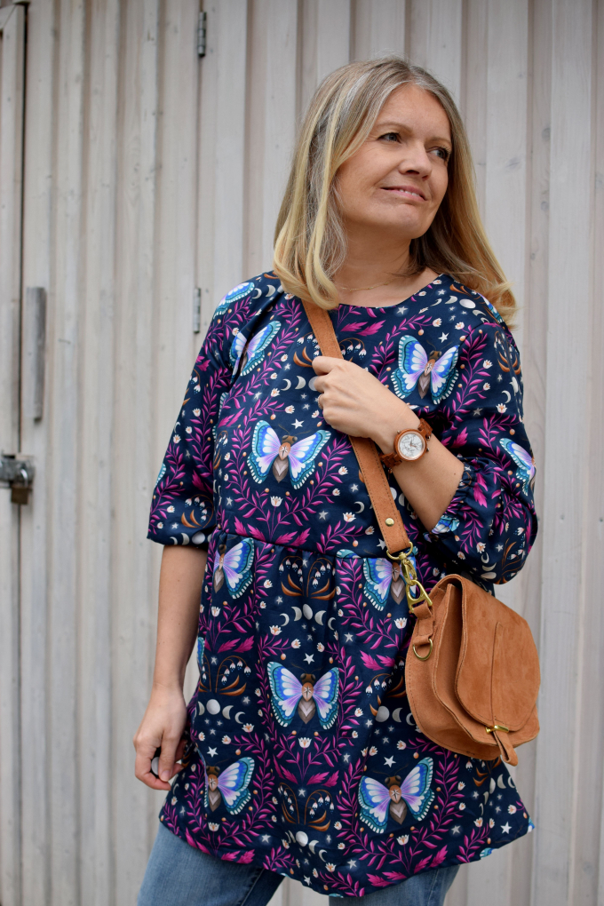 Sommersweat Albstoffe Hamburger Liebe Midnight Luna Moth, marine