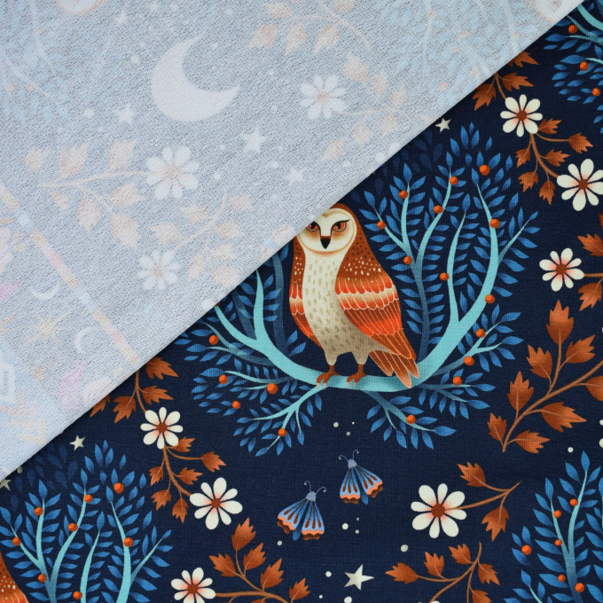Sommersweat Albstoffe Hamburger Liebe Midnight Wise Words, dunkelblau