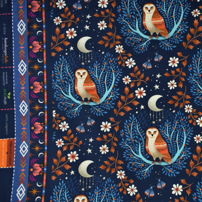Sommersweat Albstoffe Hamburger Liebe Midnight Wise Words, dunkelblau