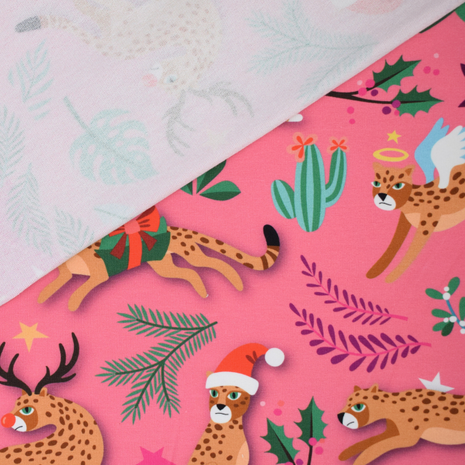 Sweatshirt Albstoffe Hamburger Liebe Wild XMas Leo, bright pink