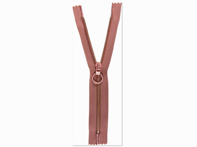 Fermeture éclair spirale non séparable 20 cm cuivre