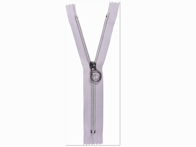 Fermeture éclair spirale non séparable 20 cm argent