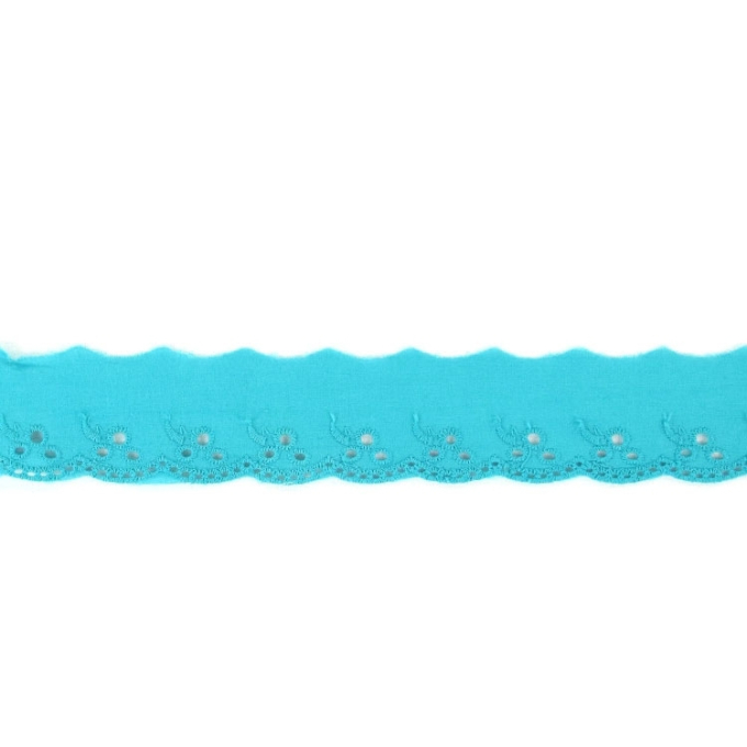 Ruban dentelle Fleur, bleu pétrole