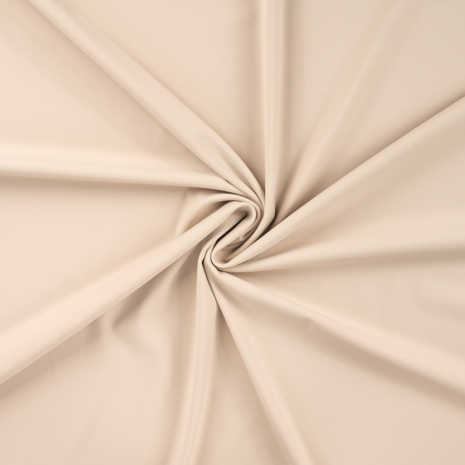 Tissu jersey technique sport uni, beige