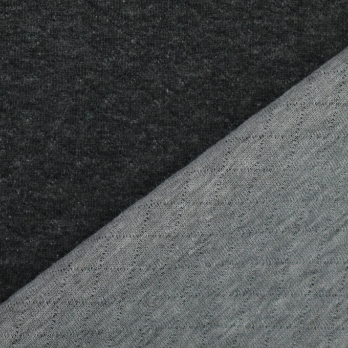 Tissu sweat matelassé, anthracite