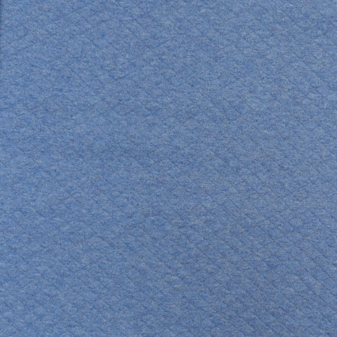 Sweatshirt gestikt wafelpatroon, blauw gemêleerd