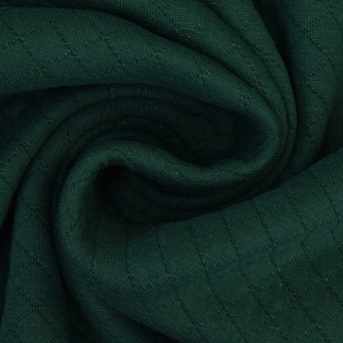 Tissu sweat matelassé, vert foncé