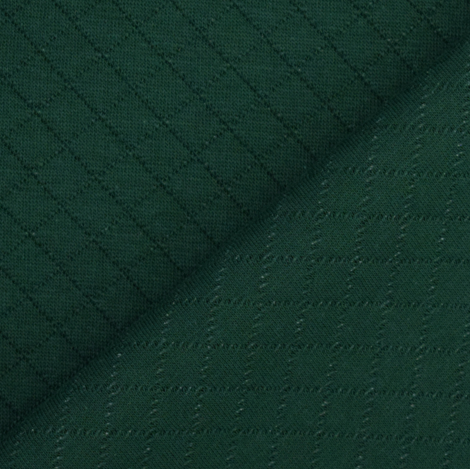 Tissu sweat matelassé, vert foncé