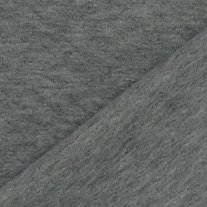 Tissu sweat matelassé, gris chiné