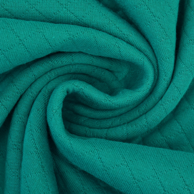 Tissu sweat matelassé, bleu pétrole clair