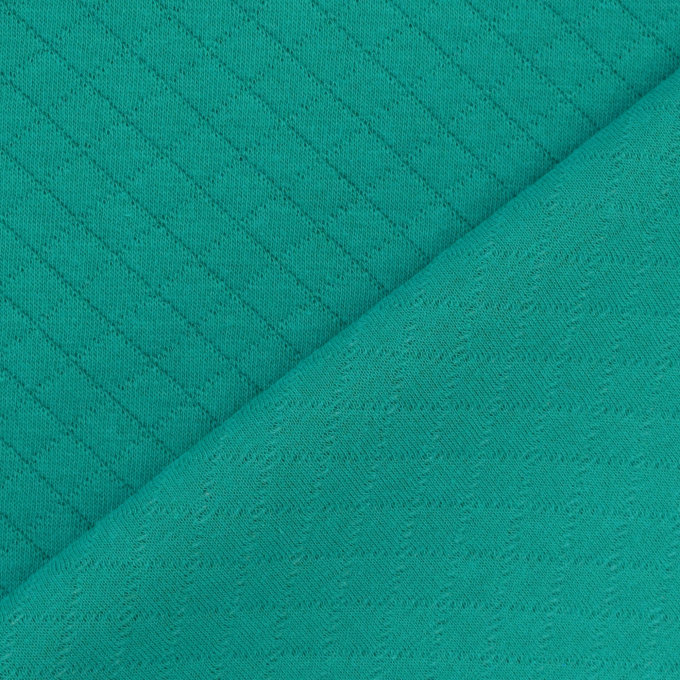 Tissu sweat matelassé, bleu pétrole clair