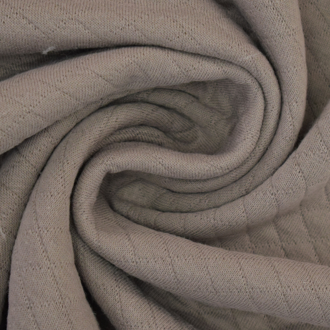 Sweatshirt gestikt wafelpatroon, taupe