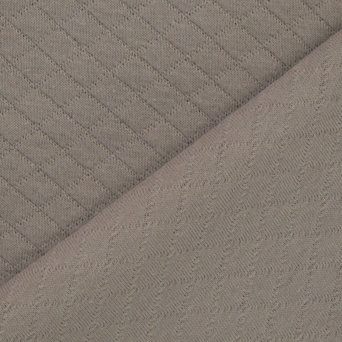 Sweatshirt gestikt wafelpatroon, taupe