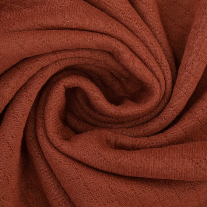 Tissu sweat matelassé, terracotta