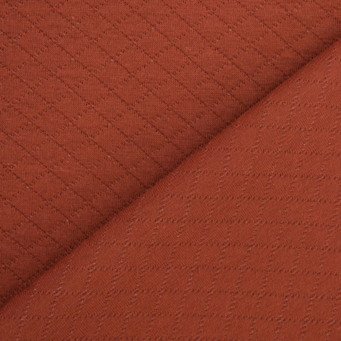Tissu sweat matelassé, terracotta
