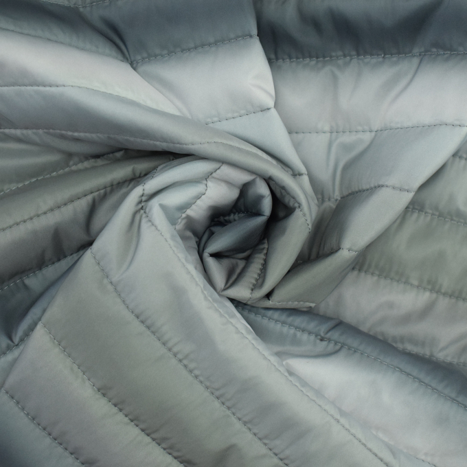 Tissu matelassé molletonné Dégradé de couleurs, gris