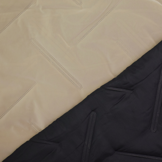 Doorgestikte stof Mila, beige