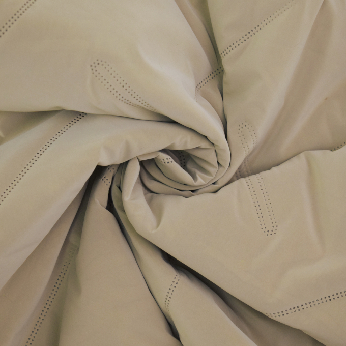 Doorgestikte stof Mila, beige