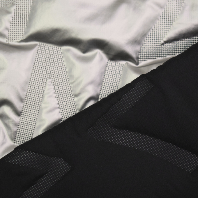 Tissu matelassé molletonné Chiffres Numbers, argent