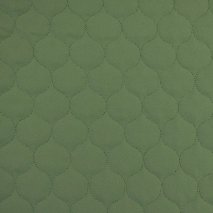 Tissu matelassé molletonné losanges Alma, vieux vert