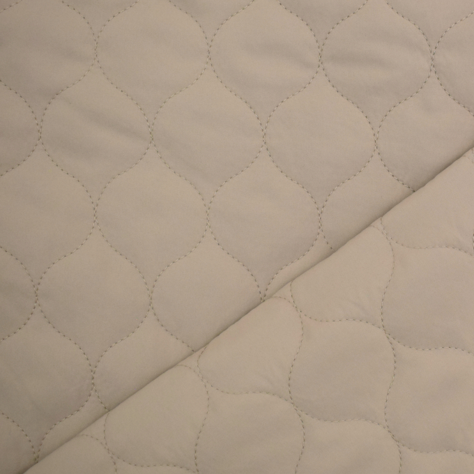 Tissu matelassé molletonné Losanges arrondis Alma, beige
