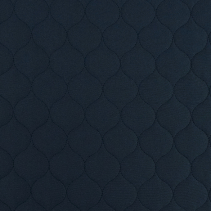 Tissu matelassé molletonné losanges Alma, bleu foncé