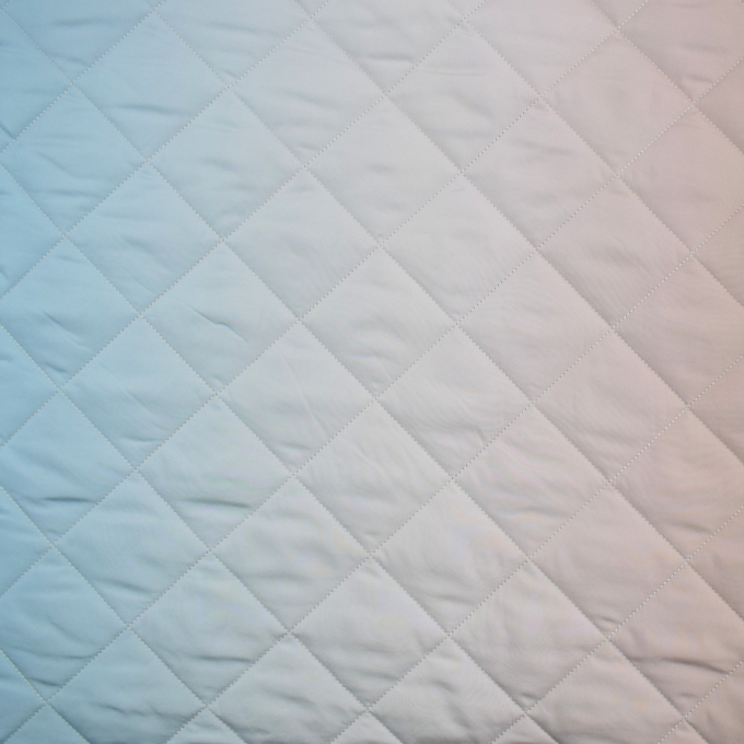 Tissu matelassé molletonné losanges Color Mix, bleu clair