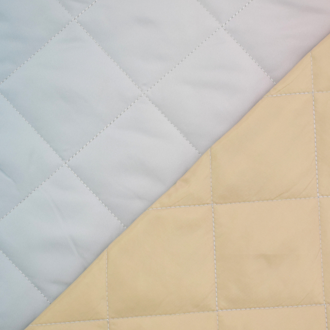 Tissu matelassé molletonné losanges Color Mix, bleu clair