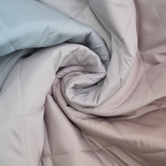 Tissu matelassé molletonné losanges Color Mix, bleu clair