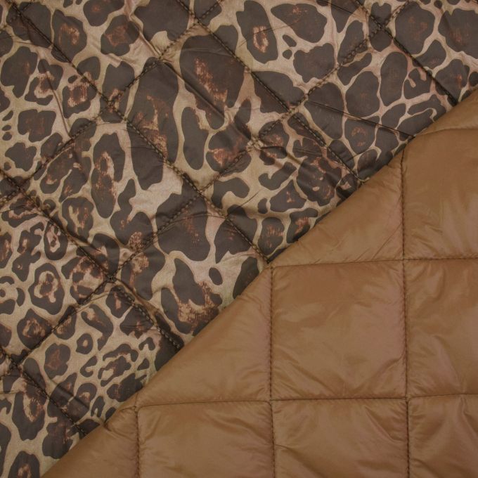 Gewatteerde stof luipaard, bruin