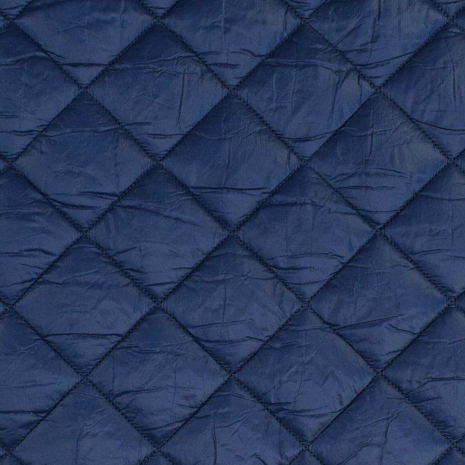 Doorgestikte stof geruit, donkerblauw