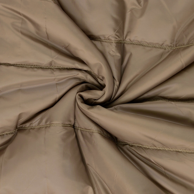 Tissu matelassé molletonné rayé Stripes, chamois