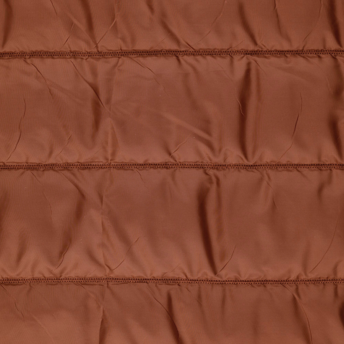 Doorgestikte stof Stripes, terracotta