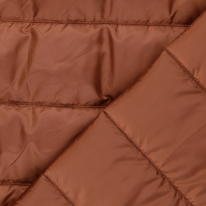 Doorgestikte stof Stripes, terracotta