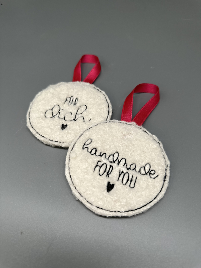 Fichier modèle broderie Étiquette Handmade Beemybear