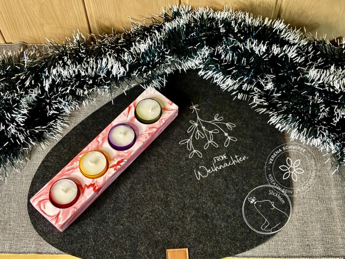 Stickdatei beemybear Mistletoe, german