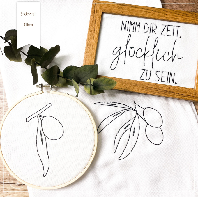 Fichier modèle broderie Olives Beemybear